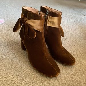 Madewell Esme Velvet Ankle Boots Size 8